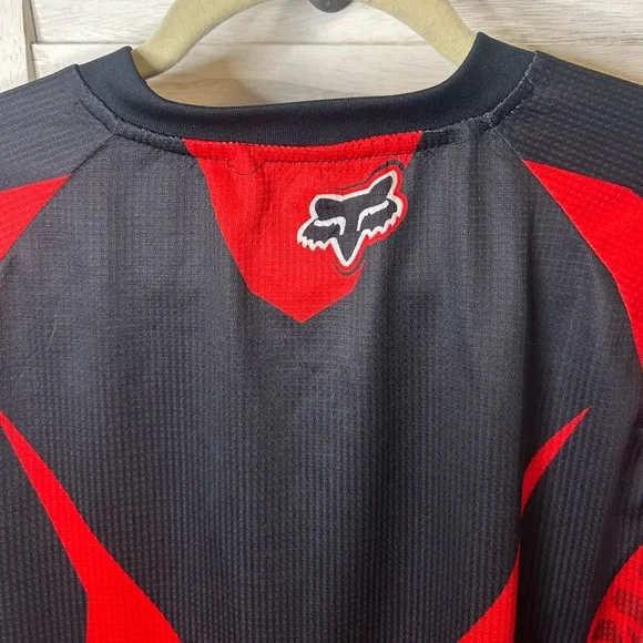 Fox Racing Motocross Gear Men’s Red and Black Honda Long Sleeve Jersey Medium - Picture 9 of 10